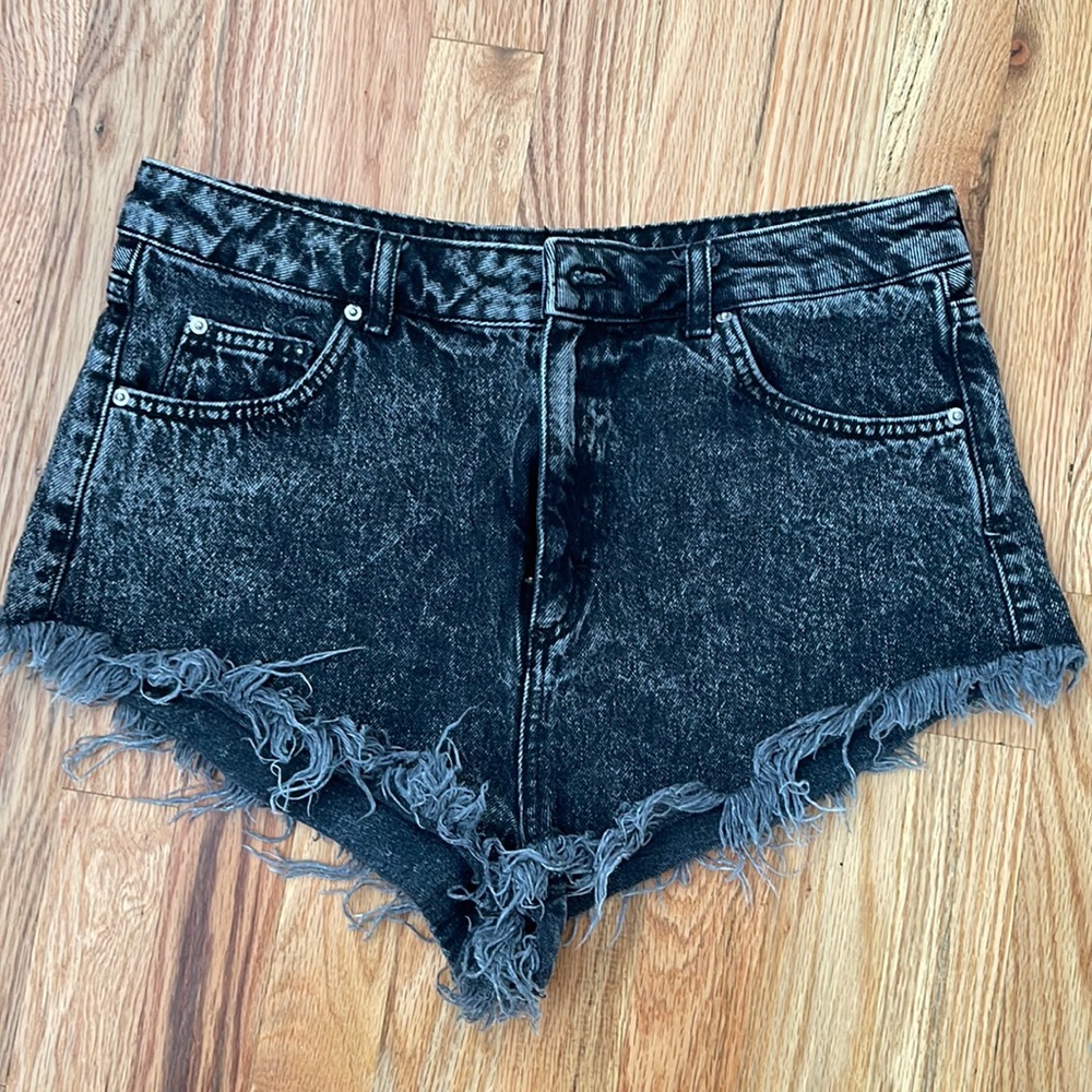 Topshop Black Jean Shorts size 10